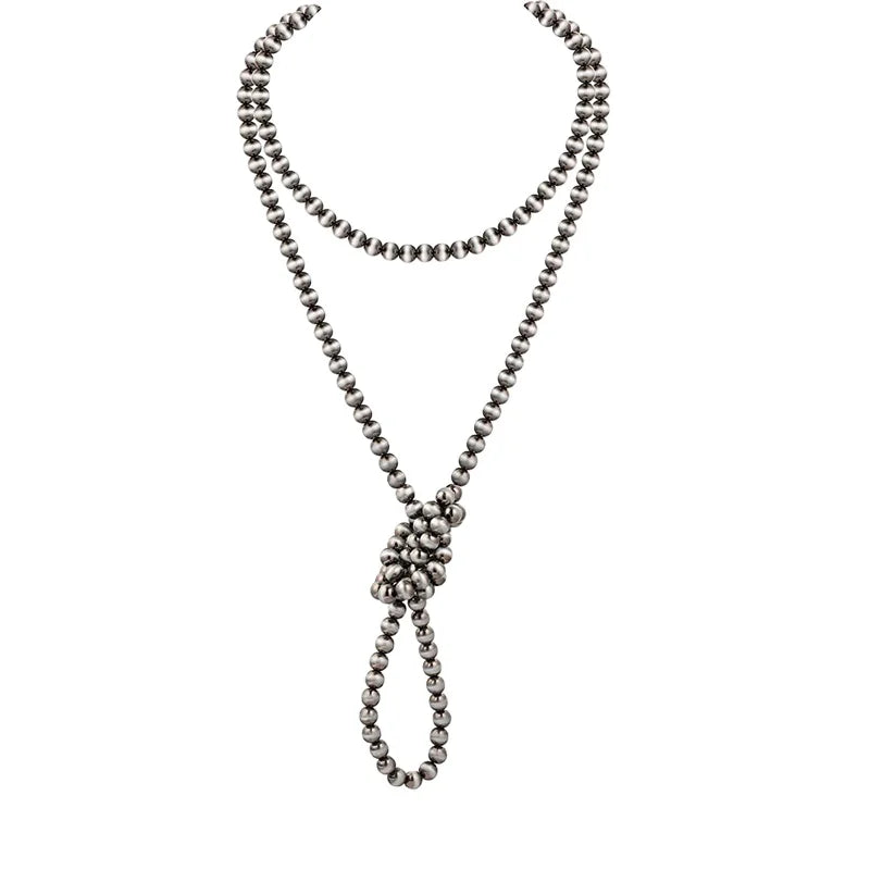BEST SELLER - Navajo Pearl Necklace Long Western Jewelry for Women Vintage Beaded Pearl Necklaces