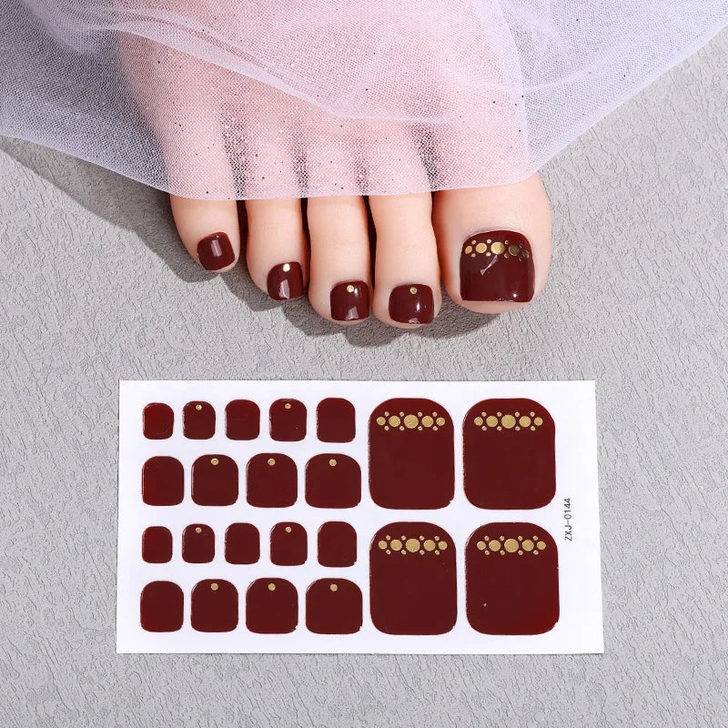 Body Toe Beauty Fashionable Aesthetically Pleasing Minimalist Apply Long Lasting Pedicure Toenail Sticker