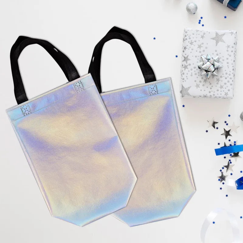 Recyclable & Eco-Friendly Durable Glitter PP Film Laminated Non-Woven Shopping Bag for Apparel Bedding & Gift Bags