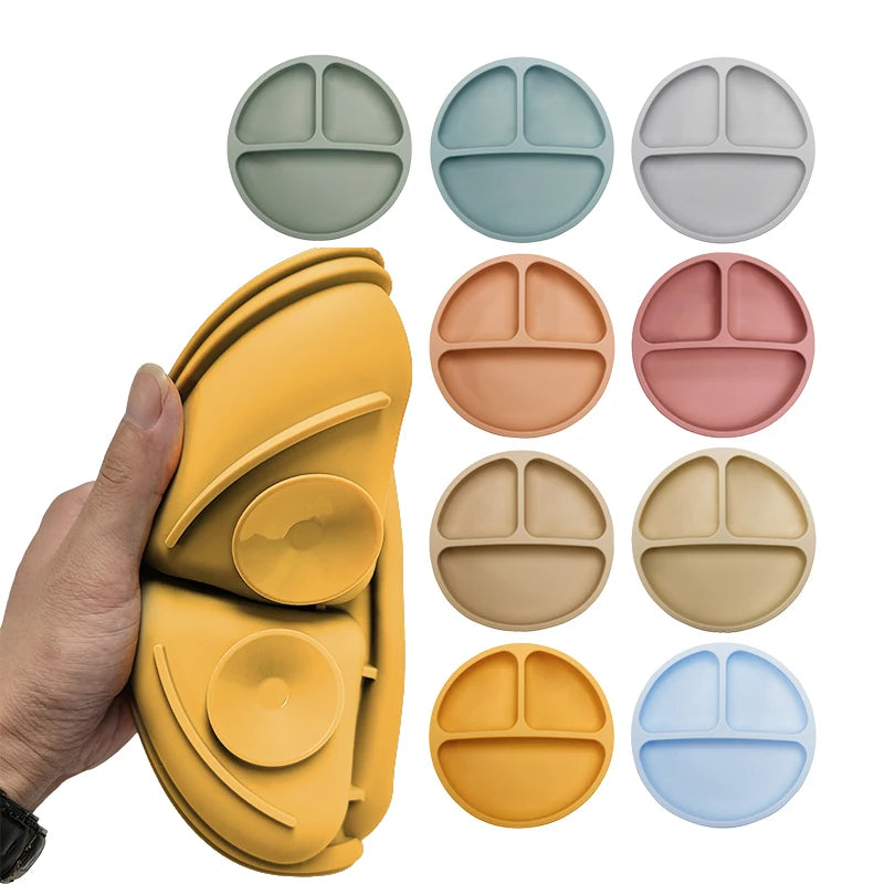 BPA Free Silicone Baby Toddler Plate