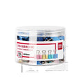 Deli 8555-D 100pcs/barrel 19mm Macaroon Color Binder Clips Metal Learning Office Folder 48barrel*100pcs=4800pcs Per Carton Set