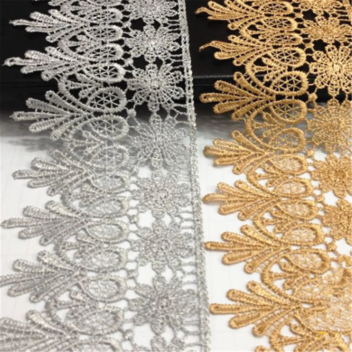 8cm Crochet Lace Trim Ribbon Wedding Applique Wedding Dress Sewing DIY Craft
