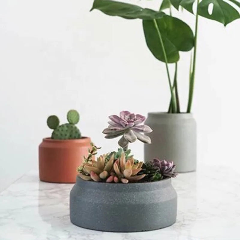 Nordic Simple Design Cement Large Size Planter Pot Huge Flower Pot for Home Garden Decor