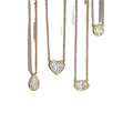 G2396 Wholesale Collier PVD Gold Plated Dainty Zircon Heart Oval Rectangle Round Charm Fashion Jewelry Necklaces