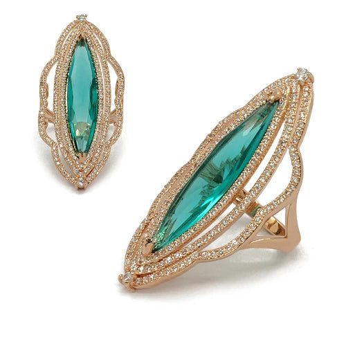 Statement Finger Ring Silver Jewelry Plated Rose Gold Vintage Large Women's Aesthetic Rings