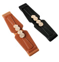 Fashion Ladies Decorative Dresses Peplum Coat Belt Wide Stretch Elastic Waist Seal Chain Accessories