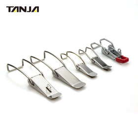 Flexible&Damping Toggle Latch Stainless Steel Accessories Metal Lock Tool Box Clasp Steel Spring Latch for case Device Box Cover