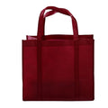 Custom Branded Burgundy Red Christmas Non-Woven Carry Tote Bag Reusable Grocery Shopping Bags