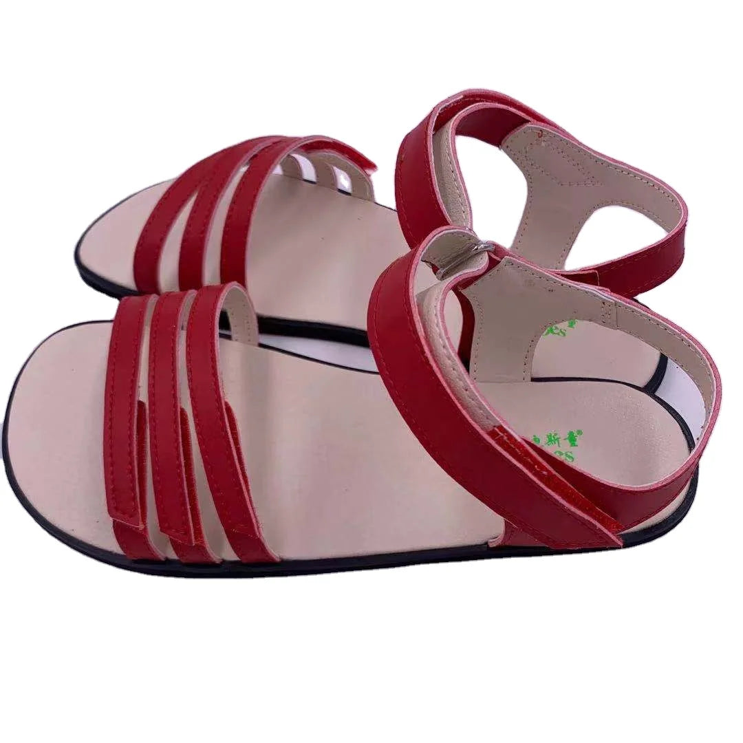 TipsieToes Genuine Leather Women's Breathable Flat Sandals Barefoot Design 2022 Bigger Sizes 45 46