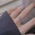 925 Sterling Silver Platinum Plated Labradorite Gemstone Bohemian Style Adjustable Rainbow Stone Statement Ring Wedding Gift