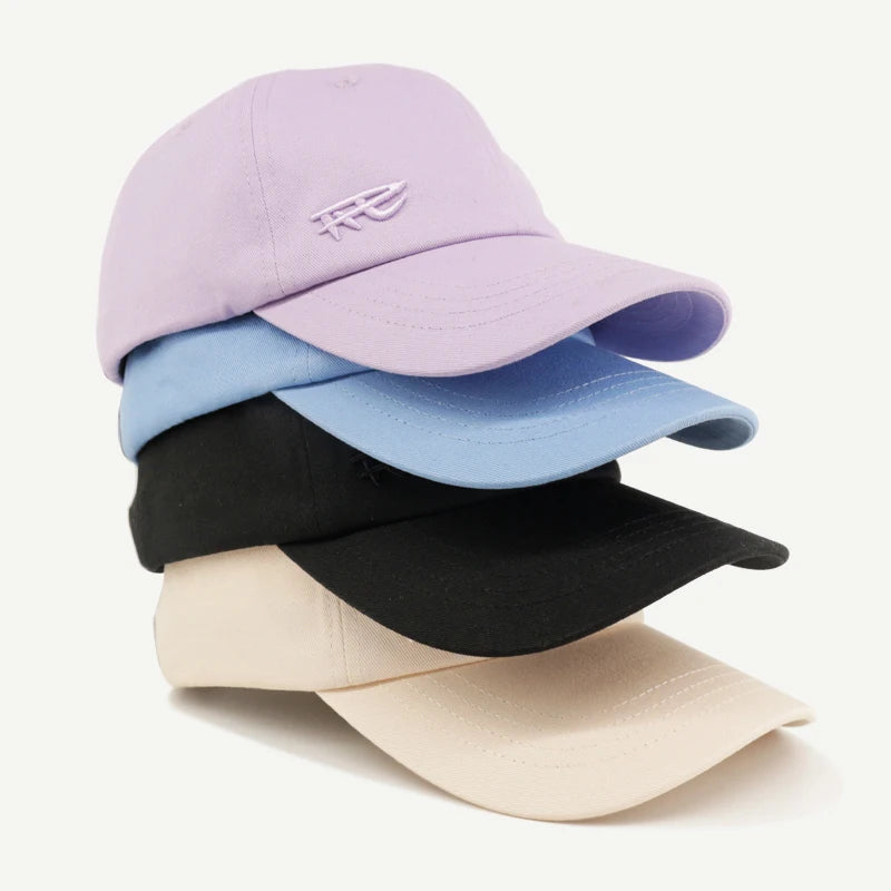 Custom Cotton Solid Color Dad Hat Soft Unstructured 6 Panel 3D Embroidered Baseball Cap Sporty Street Style Common