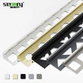 Modern Black Aluminum Profile for Tiling Trims Interior Exterior Wall L Lines Cutting Floor Balcony Accessories for Thin Tiles