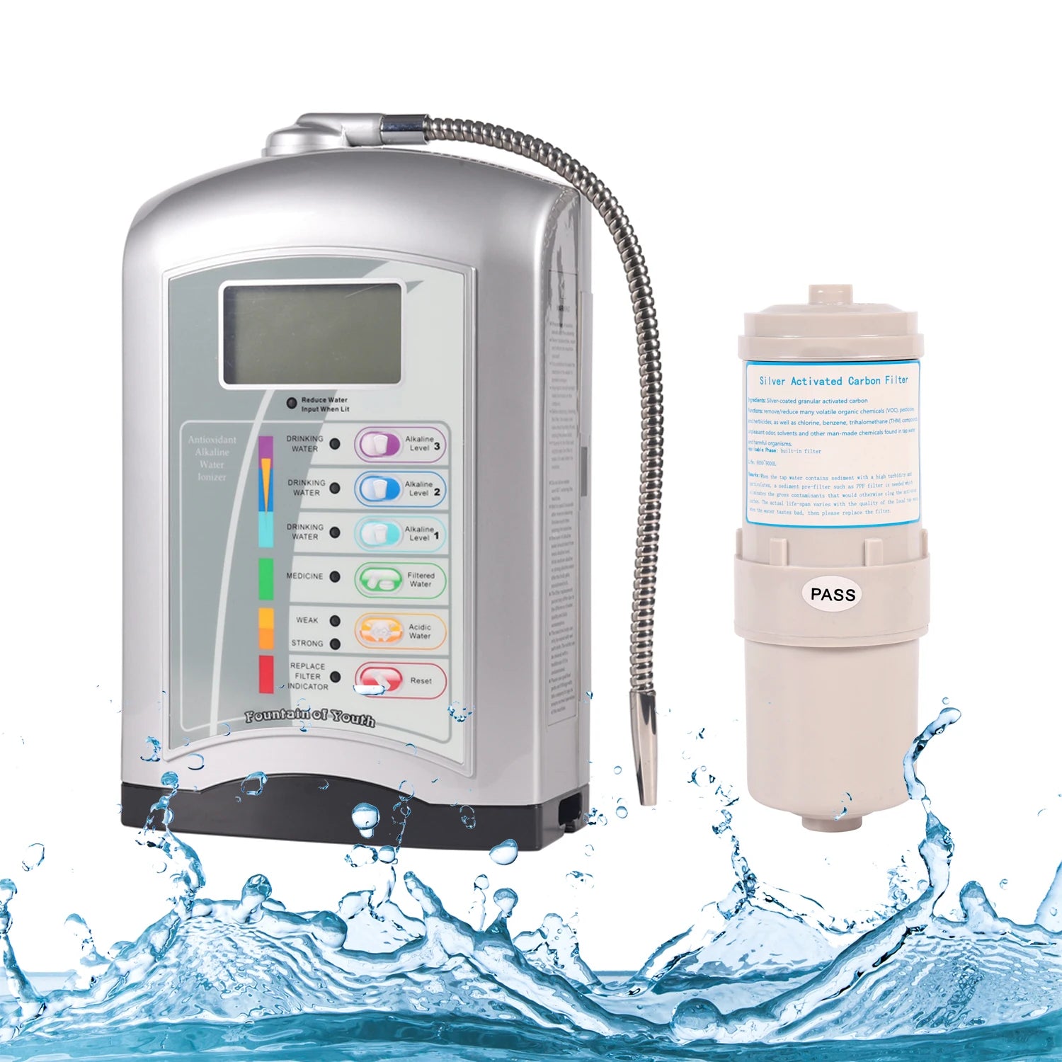 BAWELL Hydrogen Water Maker Generator Machine 110V/220V CE Certified Household Alkaline Ionizer Silver Healthcare Supply