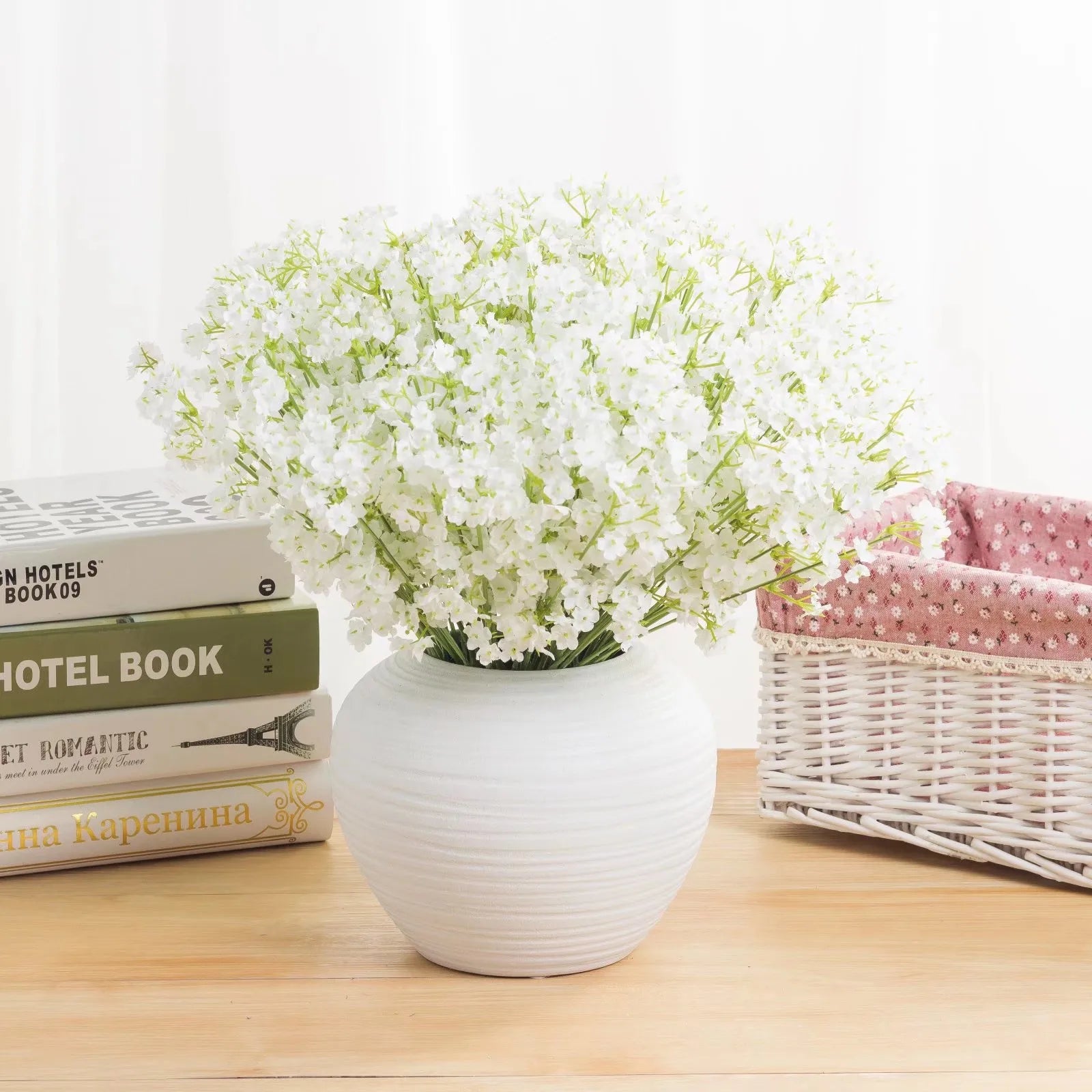 K-B007 Artificial Babys Breath Bulk Flowers White Wedding Artificial Baby Breath Flowers