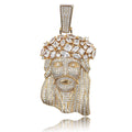 2019 Newest 14k Gold Plated Rattan corolla Jesus Religious Faith Christianity Pendant Necklace Hip Hop Iced Out Jesus Pendant