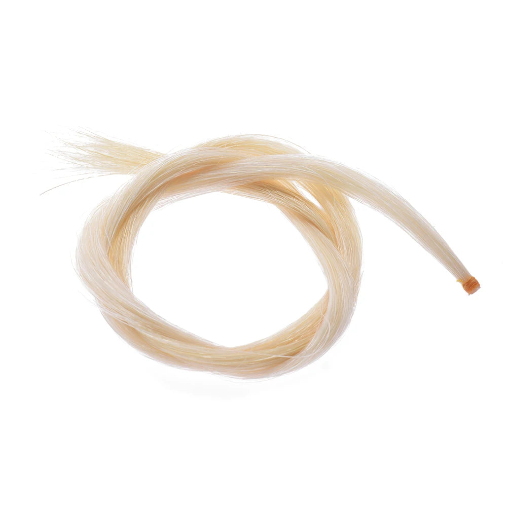 One Hank High-quality Bow Hair Horsehair for 4/4 Violin Bow Natural White Color