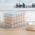 Eco-Friendly Rectangle PE Plastic Stackable Freezer Egg Organizer Storage Box with Lid