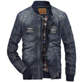 High Fashionable Plus Size Men's Denim Jacket 100% Cotton Customizable Zipper Closure Washed Technics Loose Type Stand Autumn XL