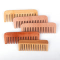Private Label Eco Friendly Peach Wood / Bamboo Hair Brush Portable Wide Tooth Hair Comb