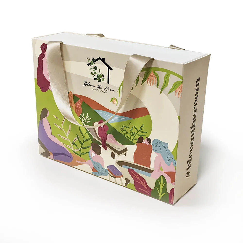 Hand Bag Paper Bag Gift Bag with Drawer Box Style Ribbon Handle Wholesale Price