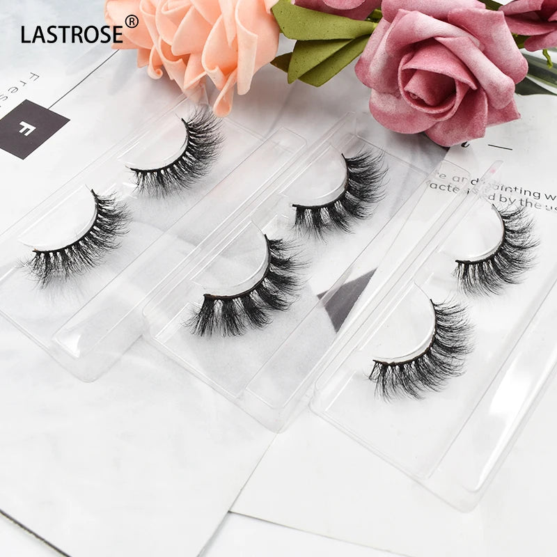M 15-20mm Faux Mink Eye Lash 3D False  Cils Fake Fluffy Silk Eyelash False Full Strip Eyelash Wholesale
