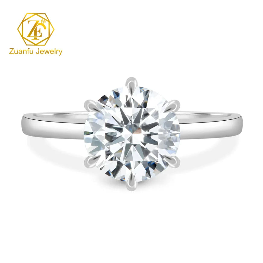 Custom Moissanite Eternity Rings Women Mosan Jewelry Promise Engagement Wedding Solitaire 925 Sterling Silver Moissanite Ring