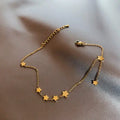HOVANCI Gold  Star Rose Gold Anklets Moon 18k Gold Plated Stainless Steel Women Anklets