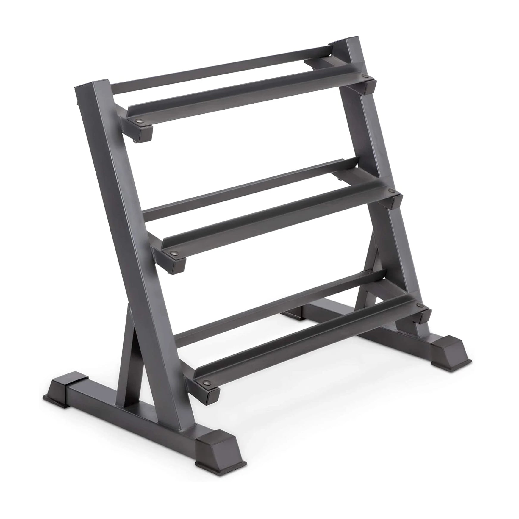 3-Tier  Steel/Metal/Rubber Hex Dumbbell Rack Organizer for Home Gym Storage