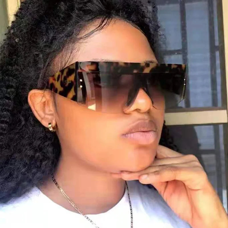 Oversized Half Rim Revit Sport Square Women Retro Fashion Luxury New Sunglasses