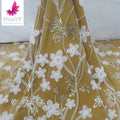 HY2367 3d Coiling Lace Fabric Wholesale Sequin Tulle Wedding Dress Beaded Lace Fabric Embroidery