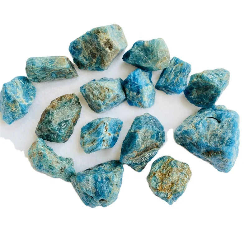 Wholesale Natural Raw Crystals Healing Stones Blue Apatite Rough Stone