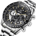 BENYAR Fashion Steel Watch Men Top New Luxury Male Chronograph Clock New Stainless Steel Waterproof Wristwatch 5120
