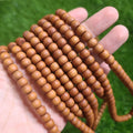 PBB1083 Natural Fragrant Australia  Sandalwood Prayer Buddha Meditation Wooden Abacus Rondelle Beads in Wholesale