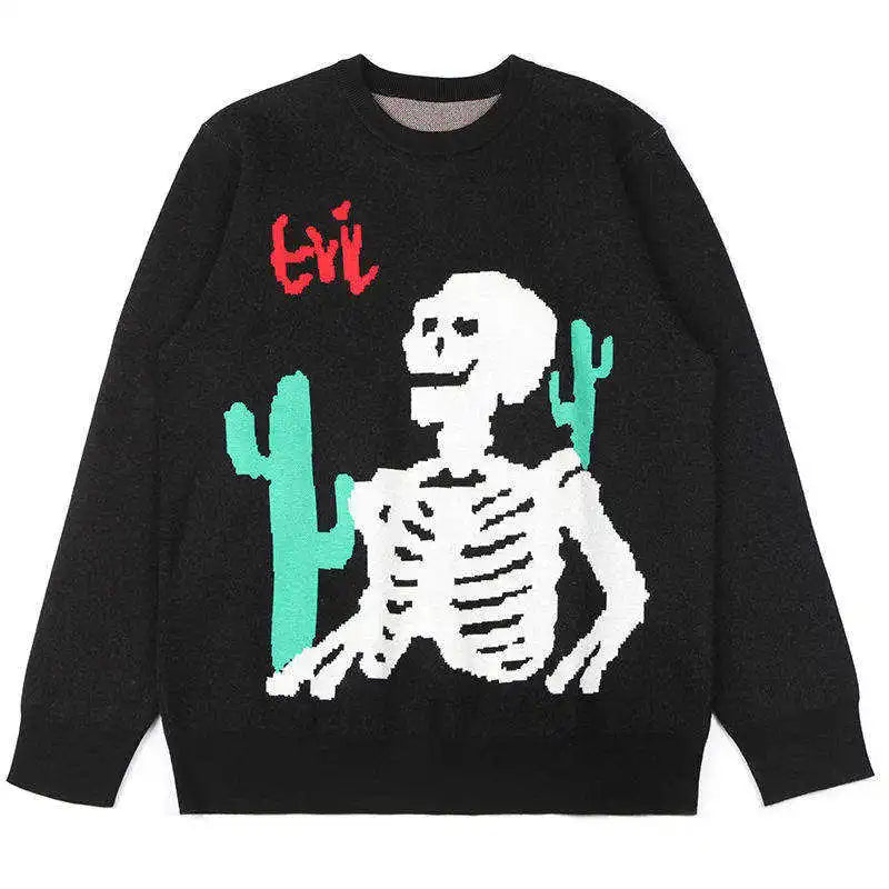 Custom LOGO OEM & ODM Men Jacquard Sweater Pullover Crew Neck Knit Winter Unisex Cotton Knitwear Custom Men Knitted Sweater