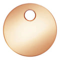 Classic 14K Rose Gold Filled Round Disc Pendant for Diy Jewelry Making Bracelet Necklace End Tag Custom Engraved Logo Available