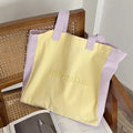 Women Handbags Tote Bag with Logo Custom Printed Canvas Cotton Silk Customized Gsm Style Time Pattern Letter Pcs Color