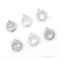 Stainless Steel Circular Tree of Life Pendant Fashion Punk with DIY Accessories