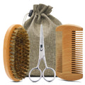 Straightener Brush Hot Sale Beard Comb Custom Logo Mustaches Beard Brush Wooden Beard Comb Mens Grooming Kit
