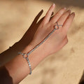 European and American Fashion Chains Finger Ring Bracelets Hip-hop Instagram Bracelets Minimalist Geometric Bracelets for Women