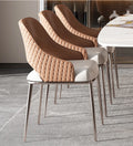 Modern Household Light Luxury Nordic Minimalist Leather Simple Italian Creative Backrest Dining Chair