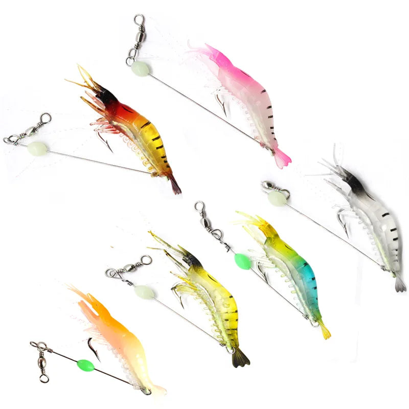 Artificial Fishing Lure 9cm Hotsale Rigged Bait Soft Lure Soft Baits Rigged Shrimp Lure