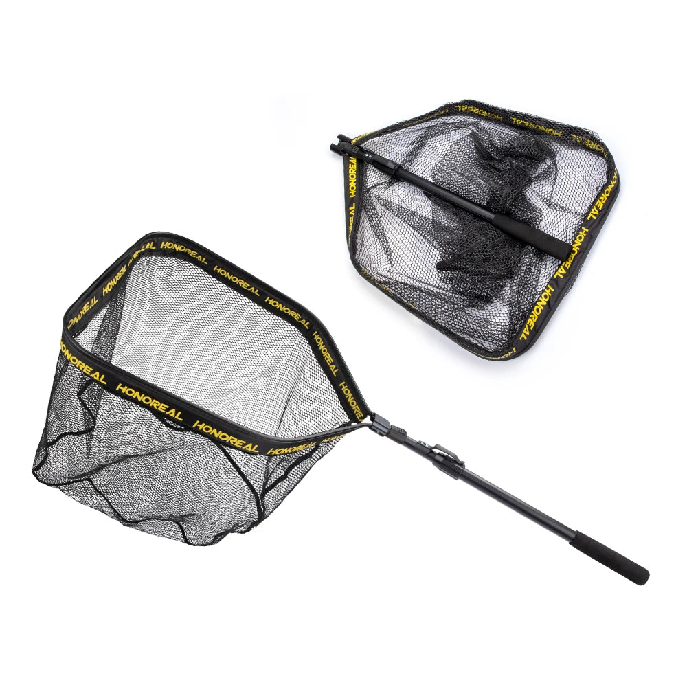 Floating Fishing Net for Steelhead Salmon Fly Kayak Catfish Bass Trout Fishing Rubber Coated Landing Net for Easy Catch