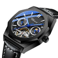 2023 CHENXI 8814 New Men Mechanical Watches Waterproof Leather Top Luxury Automatic Watches Men Skeleton Luminous Wristwatch