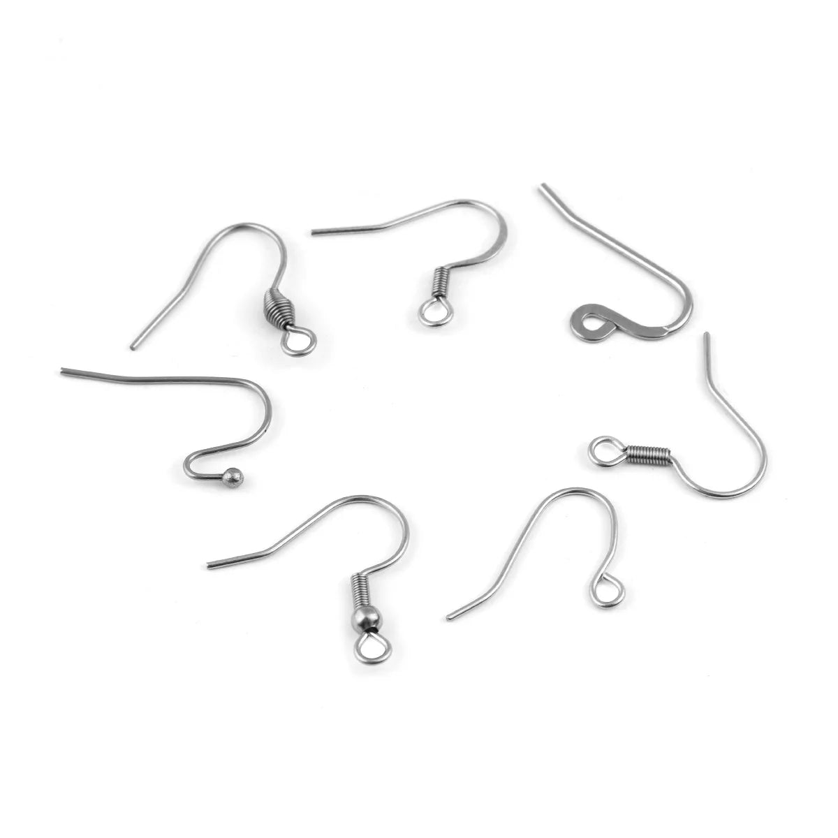 Different Type Earring Fish Hook Stainless Steel Stud Ear Wires Connector DIY Jewelry Making Findings Earring Fish Hook