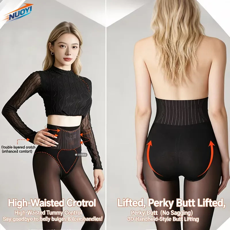 Women's High Waist Fish Bone Plus Woven Lace Pantyhose Formal Bows Leggings Belly Lift Butt Lift Women Abdominal Warmth Tights
