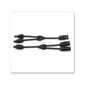 EmperySolar 2 Pin Standard Gender Front Electric Joint Waterproof Copper Tin Plated Black Cable Solar Panel Connector