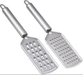 2pcs Kitchen Razor-Sharp Stainless Steel Blade Cheese Grater Fine Manual Hand Grater for Fruit and Vegetable