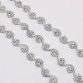 JFRC029 Wholesale S-shaped Sunflower Wedding Dress Rhinestone Chain Trimming Headdress Rhinestone Chain