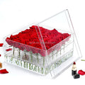 Wholesale Clear Square Acrylic Flower Gift Box for Bouquets Shenzhen Port MOQ 100pcs