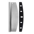 Customizable Logo Food Grade Stainless Steel 14 Inch Disposable Pizza Rocker Cutter Tool with Black Protection Cover